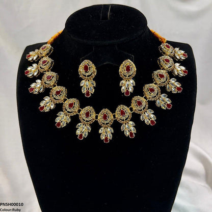 PNSH00010 SDQ Marquise/Tear Necklace Set - PNSH