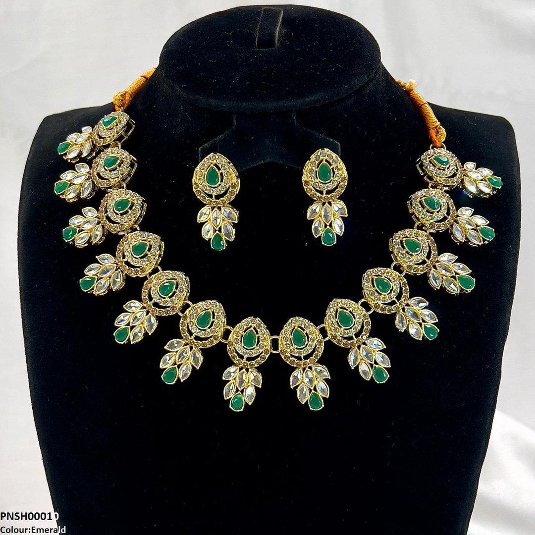 PNSH00010 SDQ Marquise/Tear Necklace Set - PNSH