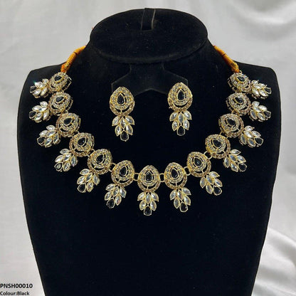 PNSH00010 SDQ Marquise/Tear Necklace Set - PNSH