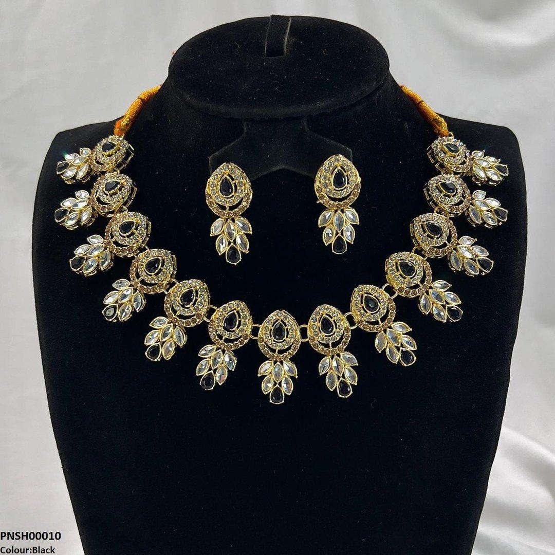 PNSH00010 SDQ Marquise/Tear Necklace Set - PNSH