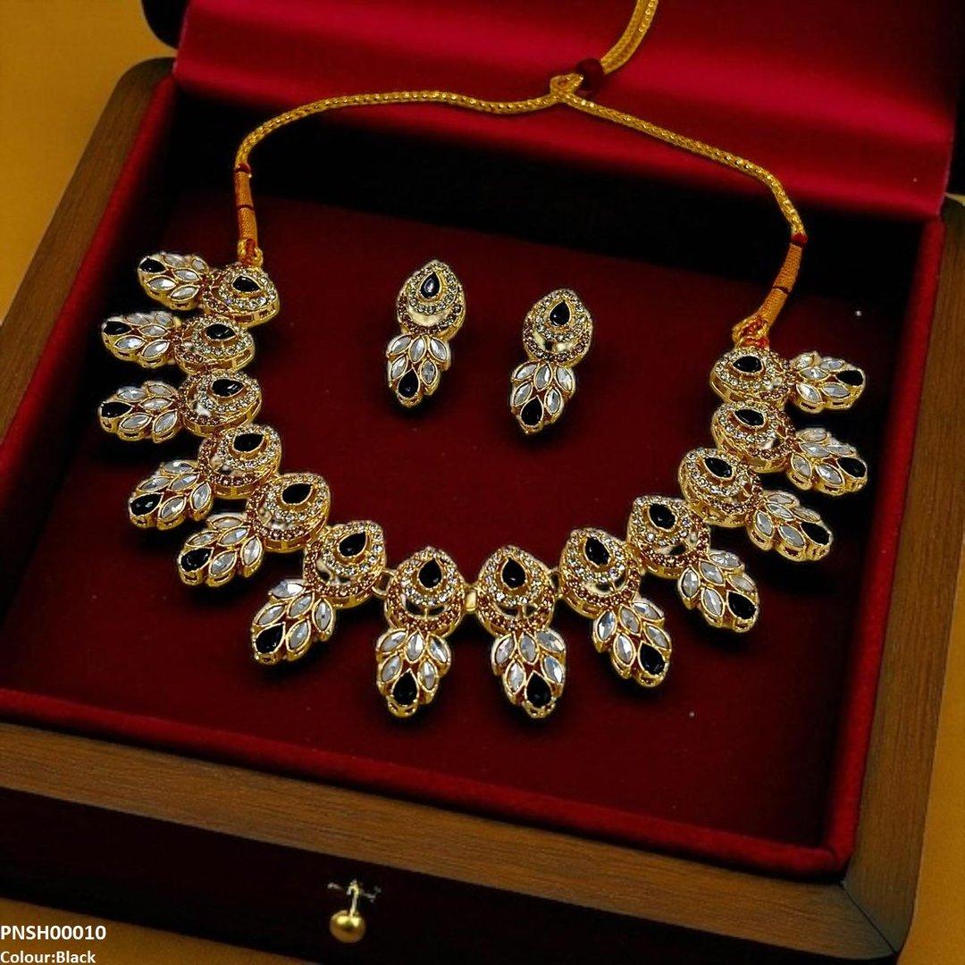 PNSH00010 SDQ Marquise/Tear Necklace Set - PNSH