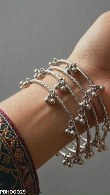 PBH00029 AZM Silver Kashmiri Bangles - PBH